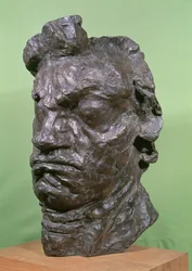 Tragische Maske von Ludwig van Beethoven (1770-1827), 1901 (Bronze)